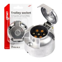 AMIO UTÁNFUTÓ CSATLAKOZÓ LENGŐDUGÓ 7 TŰS ALUMINIUM