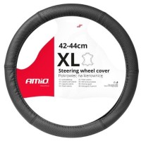 AMIO KORMÁNY VÉDŐ PERFORÁLT TERMÉSZETES BŐR XL 42-44CM