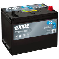 Exide Premium 75Ah 630A jobb+ Ázsia (EA754) - www.parts-zone.hu Exide Premium 75Ah 630A jobb+ Ázsia (EA754)64 - 79 AH