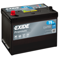 Exide Premium 75Ah 630A bal+ Ázsia (EA755) - www.parts-zone.hu Exide Premium 75Ah 630A bal+ Ázsia (EA755)64 - 79 AH