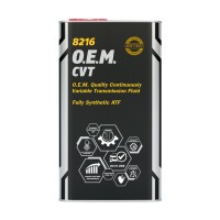 MANNOL 8216-4ME - O,E,M, FOR CVT CONTINUOSLY VARIABLE TRANSMISSION FLUID VÁLTÓOLAJ, 4LIT, FÉMDOBOZOSVÁLTÓ- ÉS HAJTÓMŰOLAJ