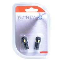 Blister 2x LED L339 - W5W 6xSMD5630 12V ring & lens CANBUS White