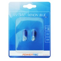 IZZÓKÉSZLET W5W 12V 5W XENON BLUE DUOBLIPOWERTEC IZZÓ SZETT