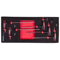 TORX IMBUSZ KULCS SZETT, FOGANTYÚS, 5 DA
