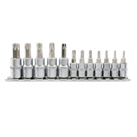Bithegy dugófejjel Torx Tamperp. 12 r. (1/4  col L=37mm T8-T30, 3/8 col L=48mm T40-T55) YATO