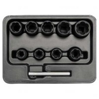 Roncsolt csavarfej leszedő készlet 10 részes 3/8 col 10-19 mm YATO