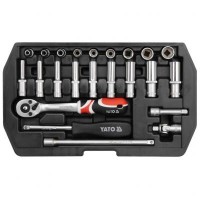 Yato dugókulcs készlet, 1/4", 23 darabos, CrV - www.parts-zone.hu Yato dugókulcs készlet, 1/4", 23 darabos, CrVDUGÓKULCSOK