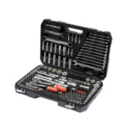 Dugókulcs készlet 150 részes 1/2 col: 20-32 mm, 1/4 col: 4-13 mm, 3/8 col: 9-19 mm CrV S2 YATO