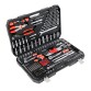 Dugókulcs készlet 225 részes, 1/2 col: 10-32 mm 3/8 col: 10-19 mm 1/4 col: 3,5-14 mm YATO
