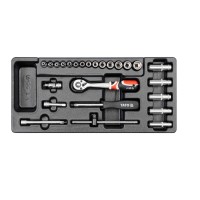 Dugókulcs készlet 25 részes(fiókbetét) YATODUGÓKULCSOK