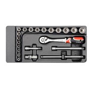 Dugókulcs készlet 22 részes, 3/8 col: 6-22 mm (fiókbetét) YATO - www.parts-zone.hu Dugókulcs készlet 22 részes, 3/8 col: 6-22 mm (fiókbetét) YATODUGÓKULCSOK