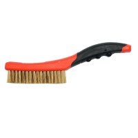 Drótkefe 4 soros, műanyag nyéllel, réz sörtével YATO