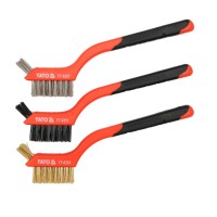 Drótkefe készlet 3 részes, műanyag nyéllel YATO